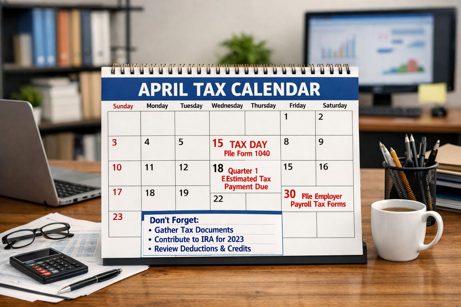 April 2026 IRS & Maryland Tax Deadlines for Individuals and Small Businesses